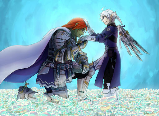 FFXIV - Alphinaud and Roegadyn